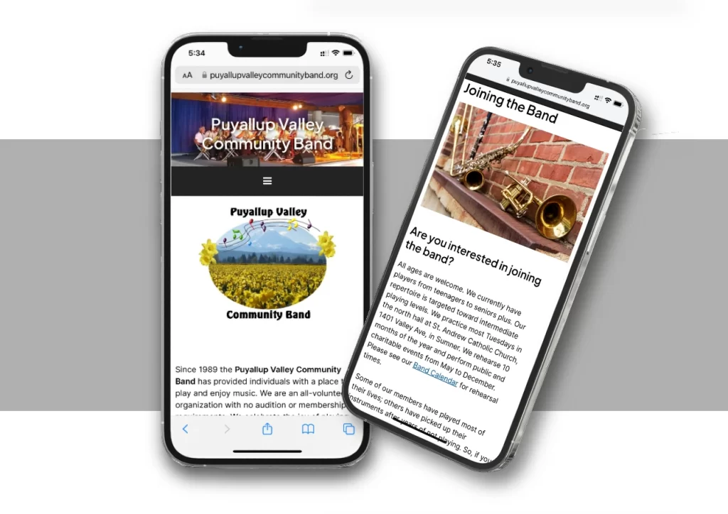 Create-a-Website: Puyallup Valley Community Band